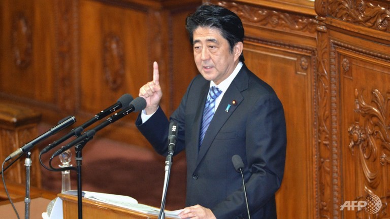 Japan PM hints at amending pacifist constitution