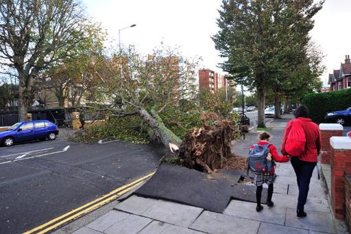 Power cuts, two dead as storm lashes Britain and France