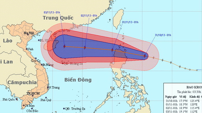 Storm Krosa to enter East Sea, heading for Hoang Sa