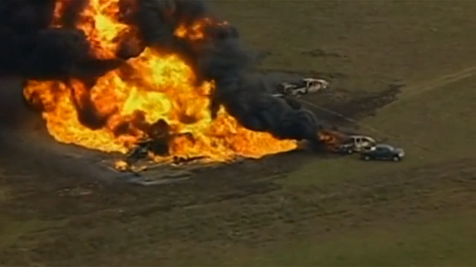 Chevron pipeline explodes, burns in rural Texas