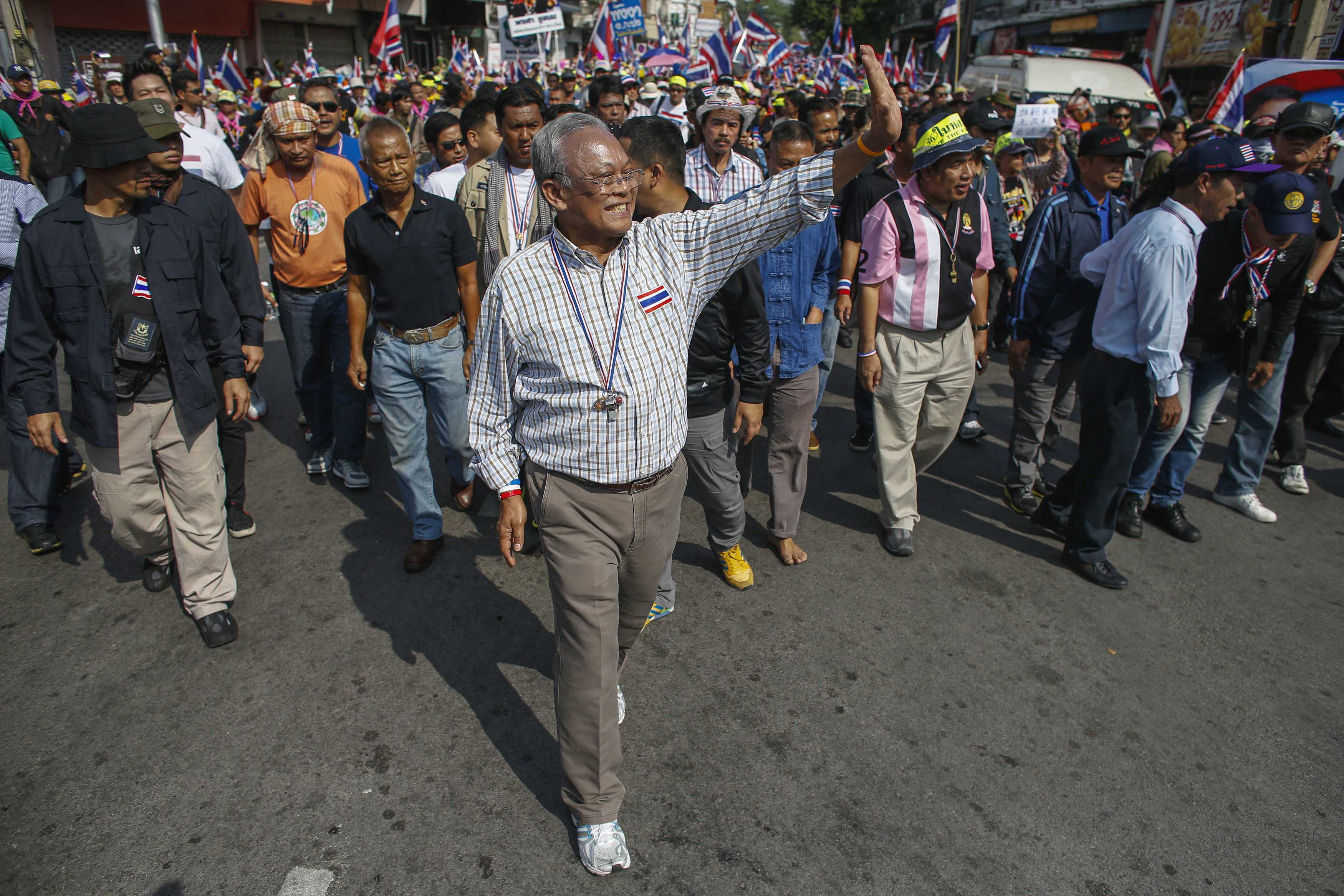 Thai protesters march again in bid to bring down government