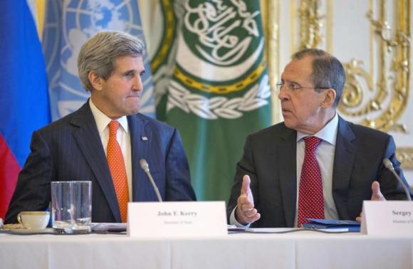Kerry, Lavrov say broach ceasefire zone for Syria