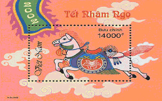 Stamps featuring 12 zodiac signs on display