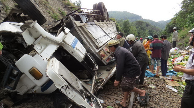 Highway, railway traffic paralyzed as truck plunges off mountain pass