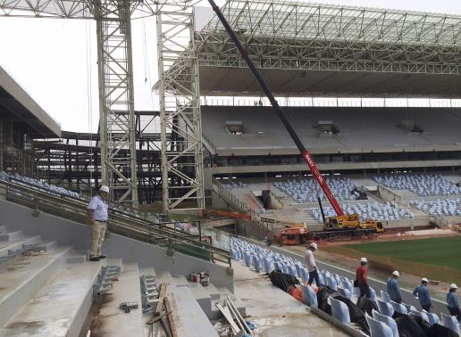 Brazil World Cup stadium was structurally damaged by fire