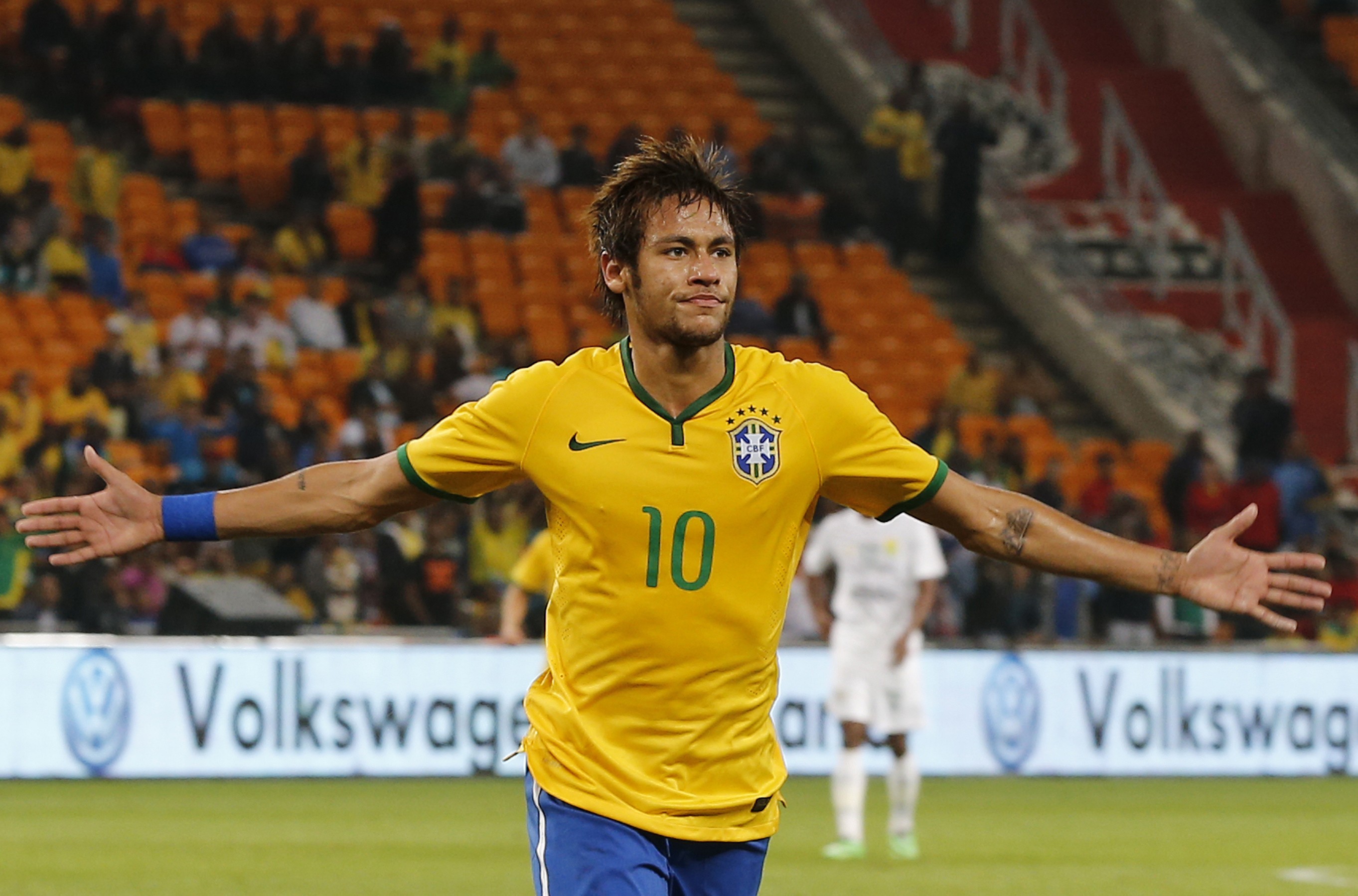 Brazil fired by Neymar hat-trick as Spain, France, Germany win