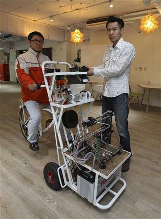 Trash to treasure: Bicycle brings 3D printing to Taiwan streets