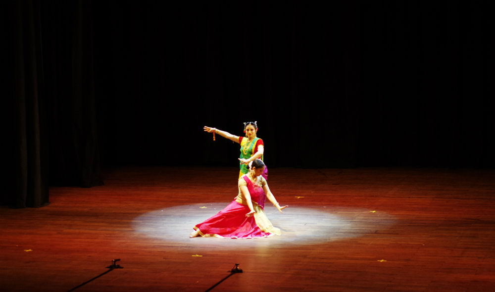 Bharatanatyam dance that originated in the Tamil Nadu region; it was previously performed only at ritual ceremonies at local temples.