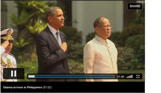 Obama hails security pact with Philippines, says no threat to China