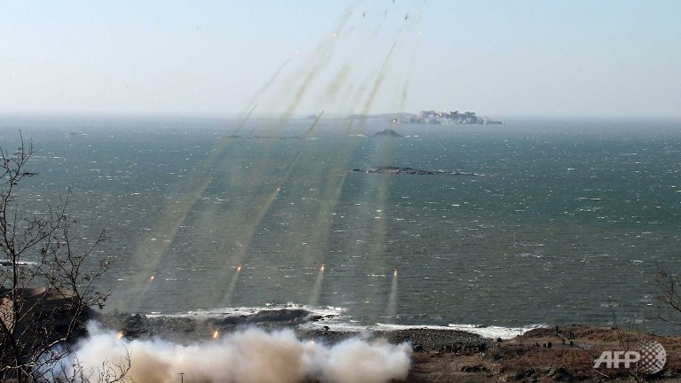 N. Korea holds live-fire drill on maritime border