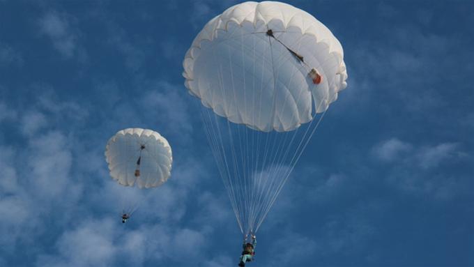 In photos: Vietnam air force school’s parachute jumping drill