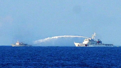 Three Chinese aircraft operate over oil rig site