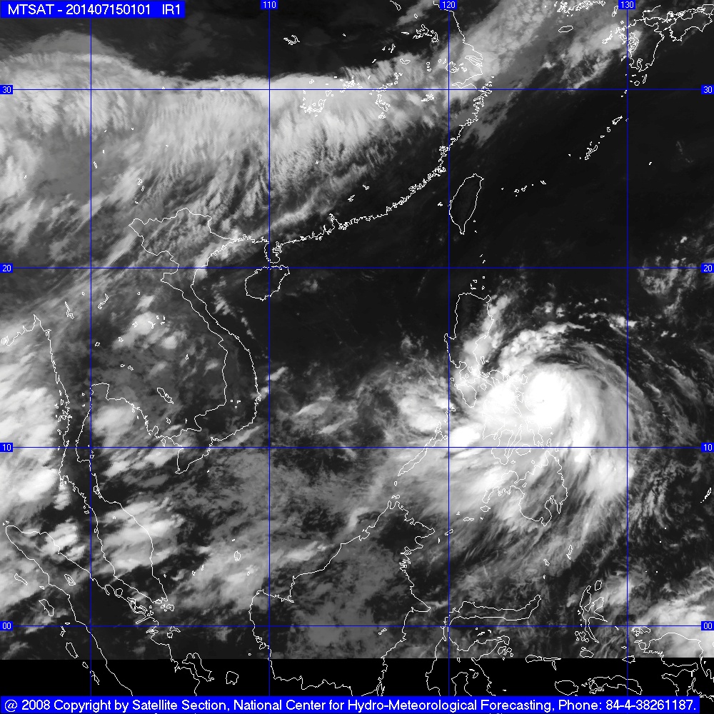 Powerful typhoon Rammasun to head for Vietnam’s Hoang Sa Islands