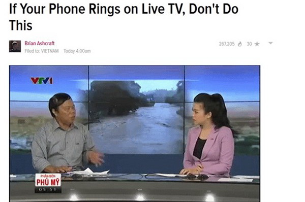 Vietnamese reporter causes global stir for throwing phone on live TV