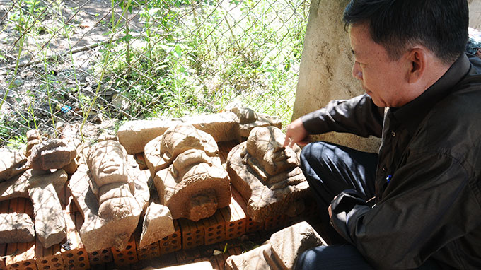 Another Cham tower relic unearthed in central Vietnam