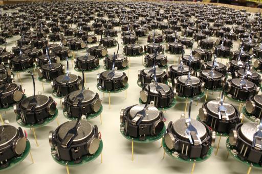 'Flashmob' robots swarm themselves into shape