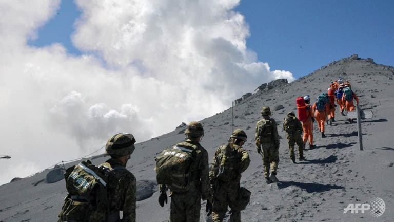 Japan volcano search resumes as survivors tell of horror