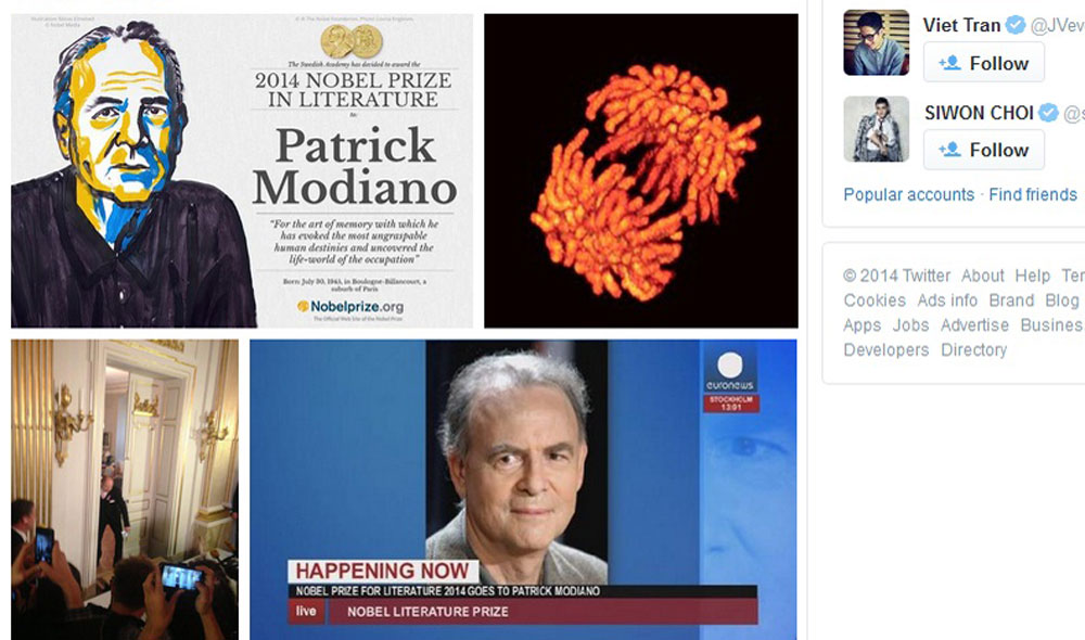 Patrick Modiano wins 2014 Nobel Prize for Literature