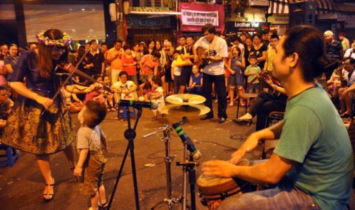 Flamenco, jazz, and folk music on the streets of Hanoi