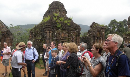 Cham towers in Vietnam's UNESCO-recognized sanctuary leaning dangerously