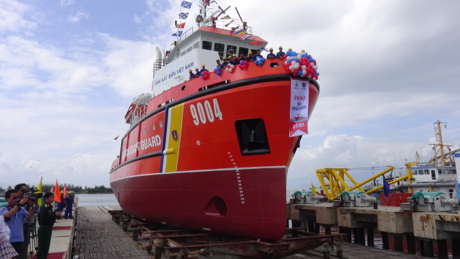 Vietnam launches advanced coast guard vessel, starts building another