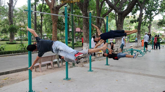 Street workout all the rage in Vietnam