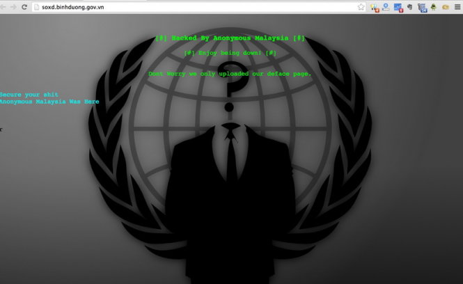 Hackers, calling themselves Anonymous Malaysia, claim to have attacked 50 Vietnam websites