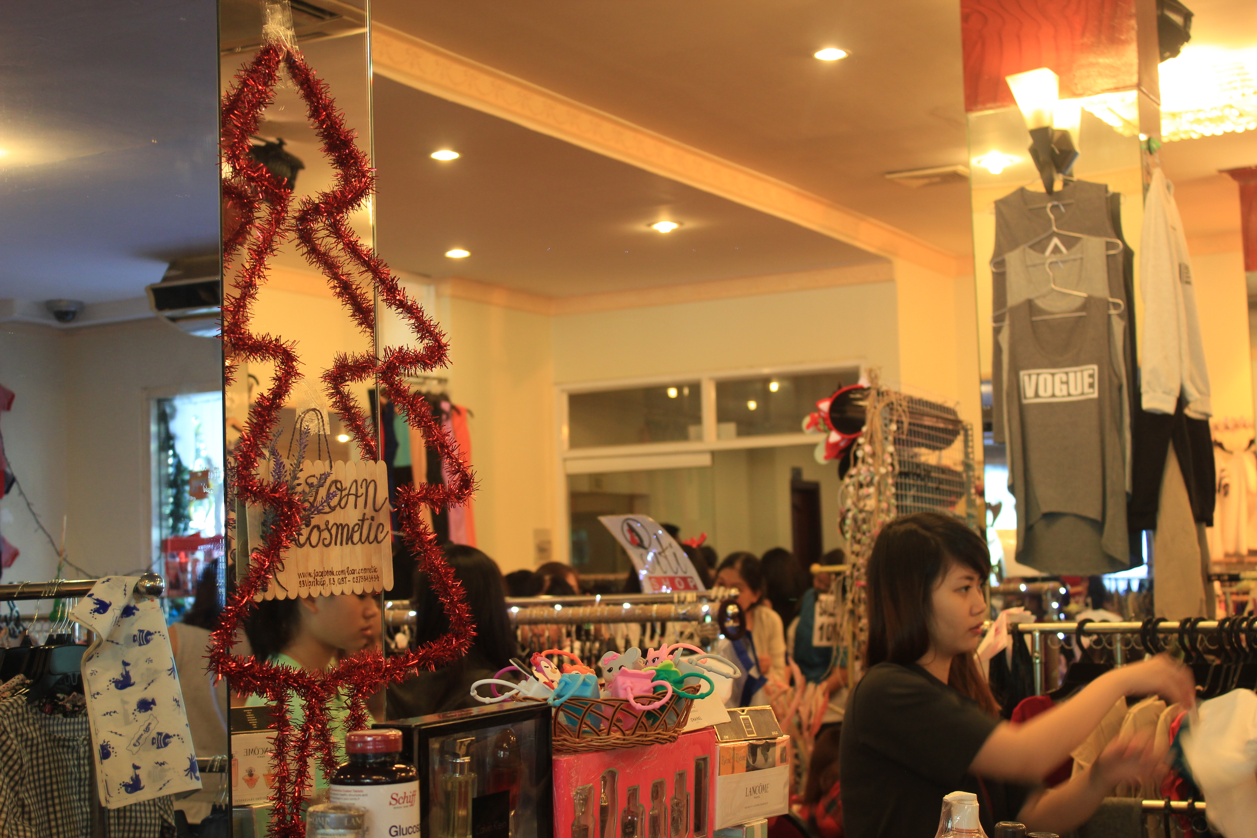 A simple Christmas tree at a shop at the 1Spot flea market in District 1, Ho Chi Minh City, on December 20, 2014.