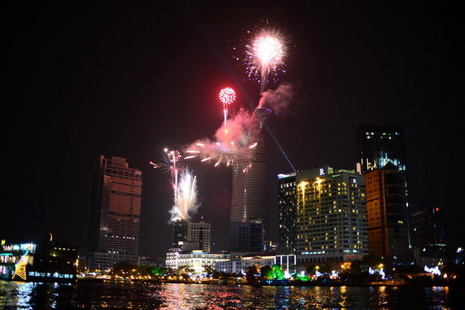 Ho Chi Minh City sparkles on New Year’s Eve.