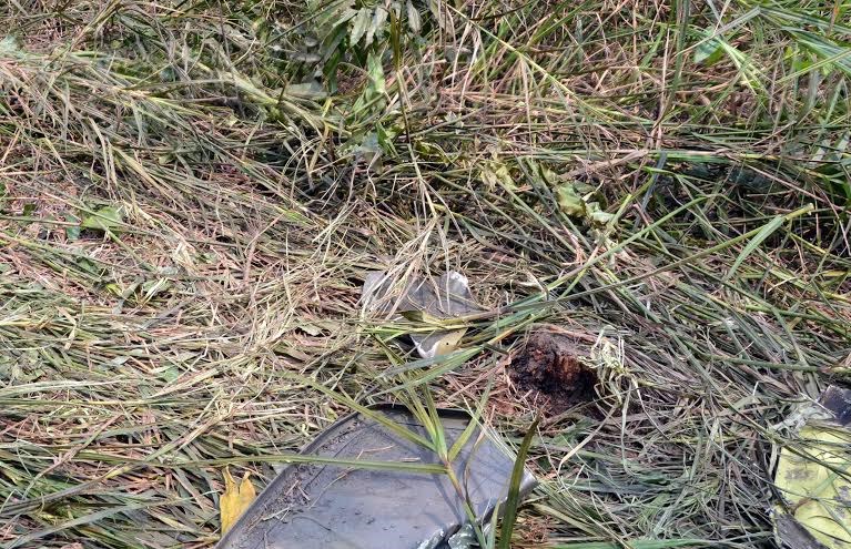 Crash site of military helicopter UH-1 (photos)