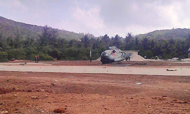 Three injured as military chopper goes down on Vietnam island