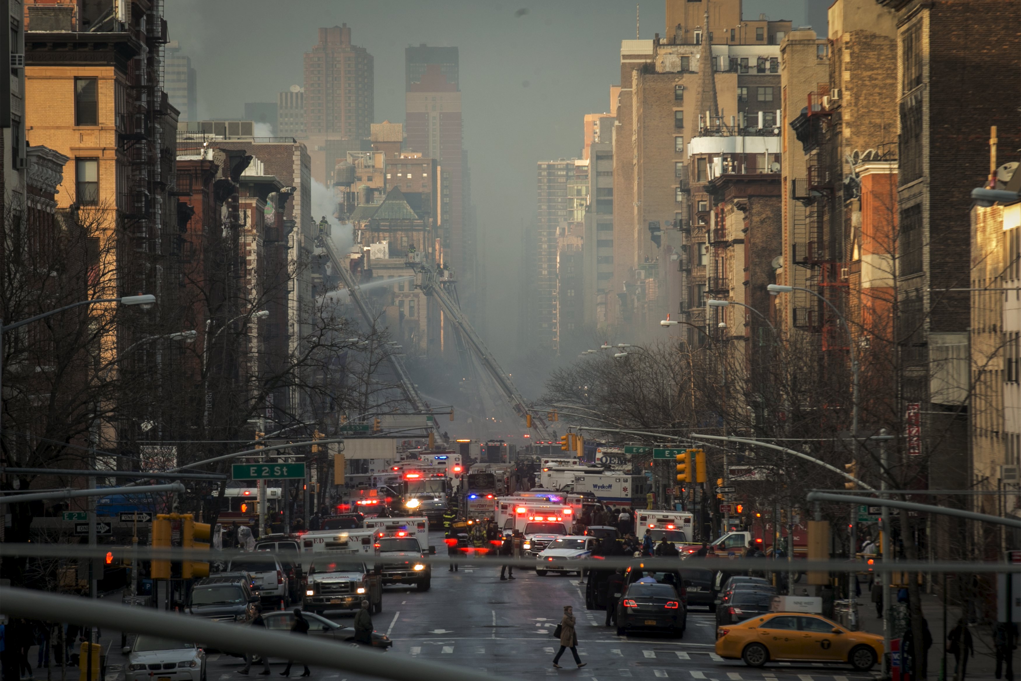 New York City buildings collapse in possible gas blast, injuring 12 people