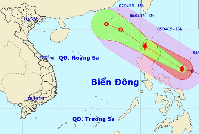 Typhoon Maysak abates, approaches East Vietnam Sea