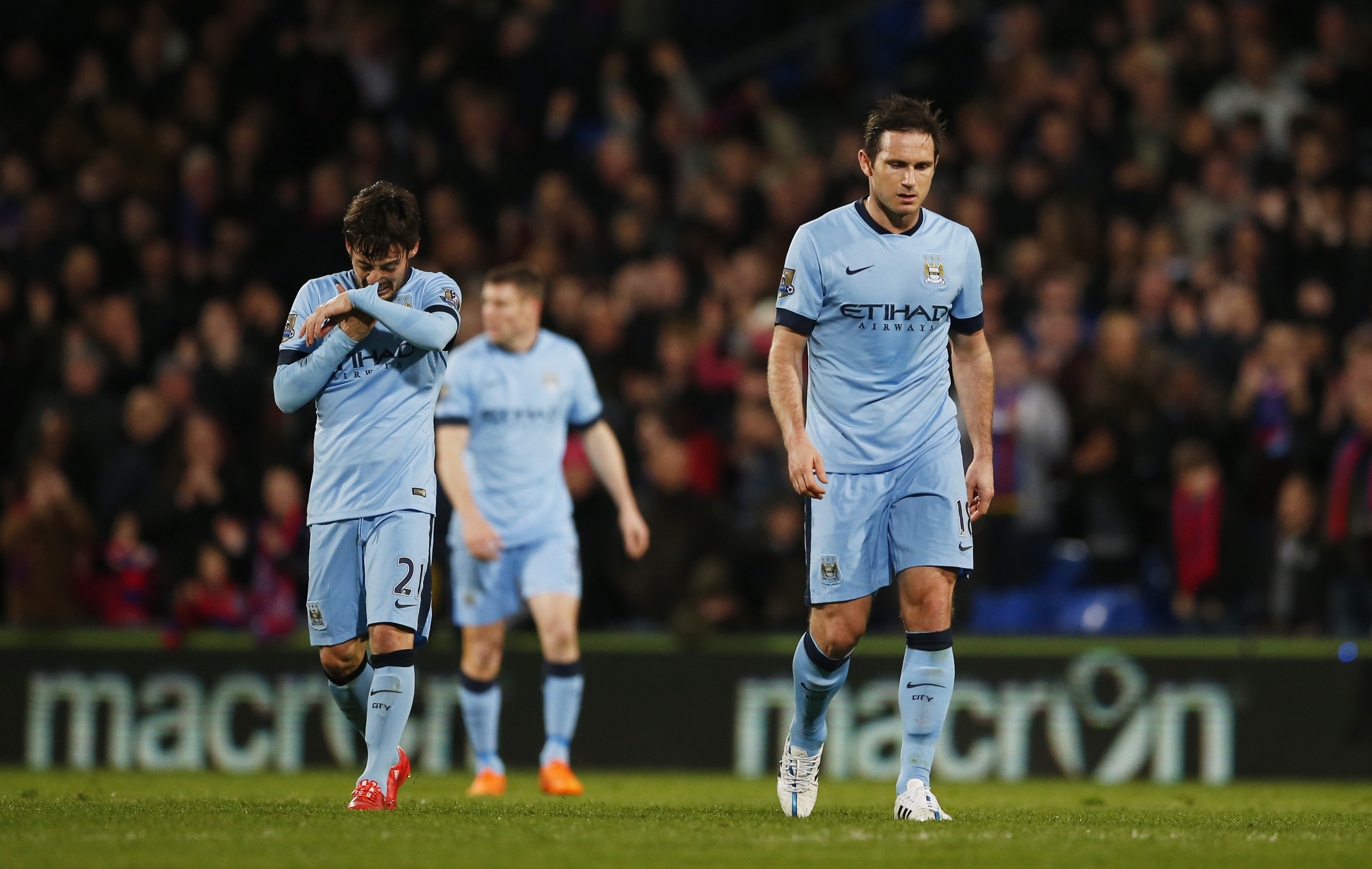 City's title hopes in tatters after defeat at Palace