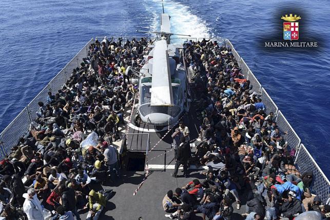 Around 6,800 migrants rescued, baby girl born on Italian navy ship