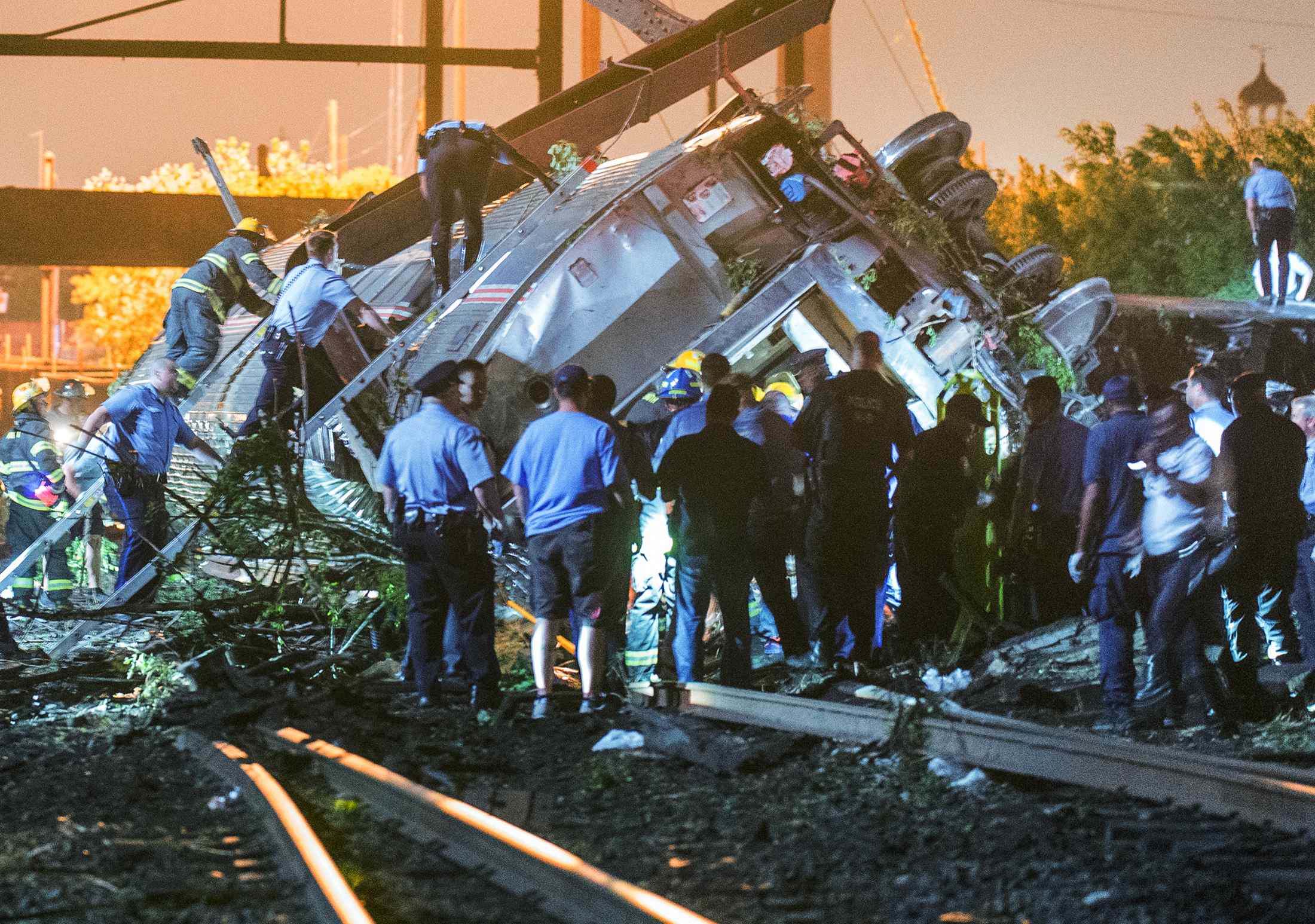 Amtrak train derails in Philadelphia, killing at least five