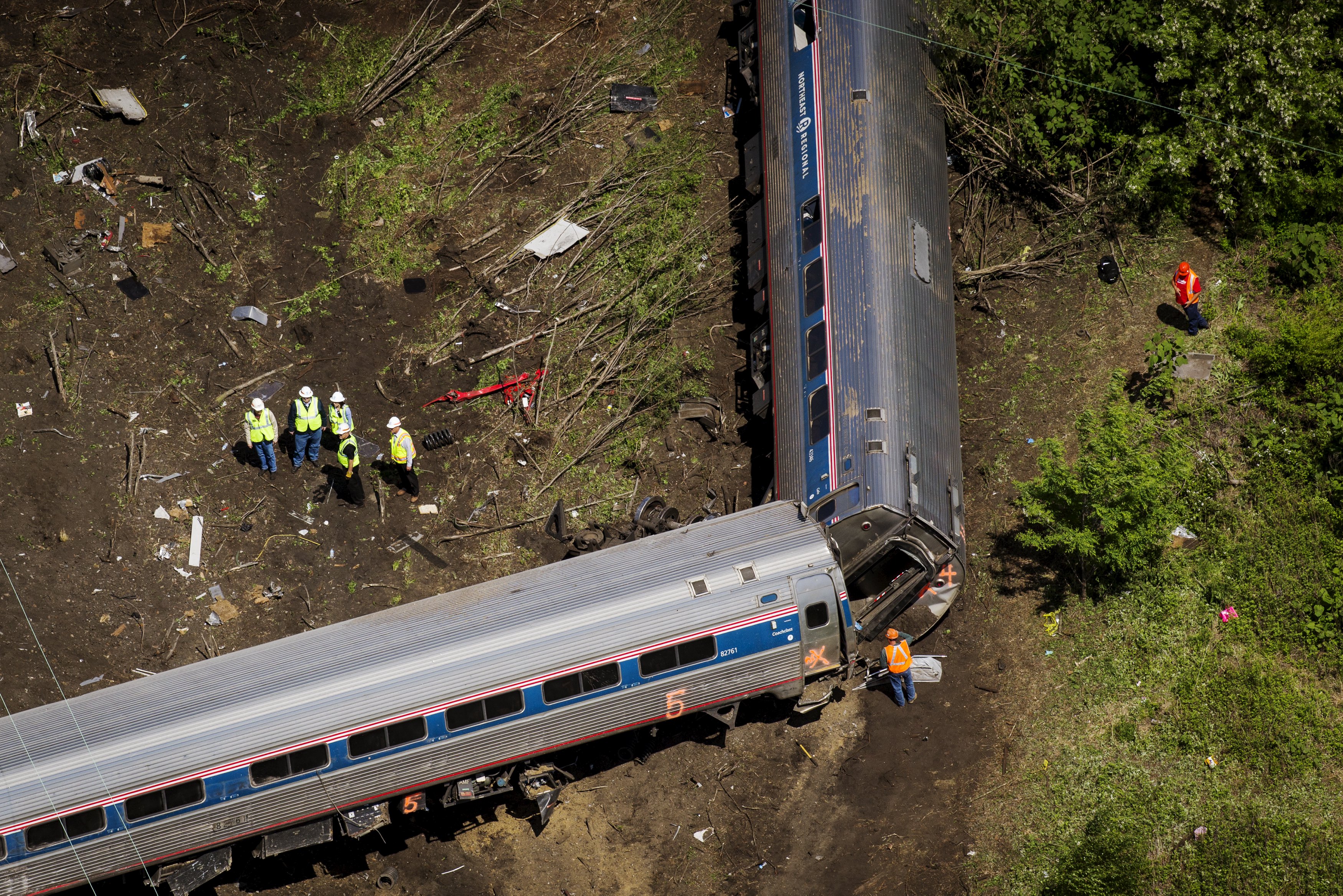 Amtrak train in Philadelphia wreck was moving at twice speed limit