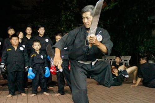 One-legged martial arts coach in Ho Chi Minh City