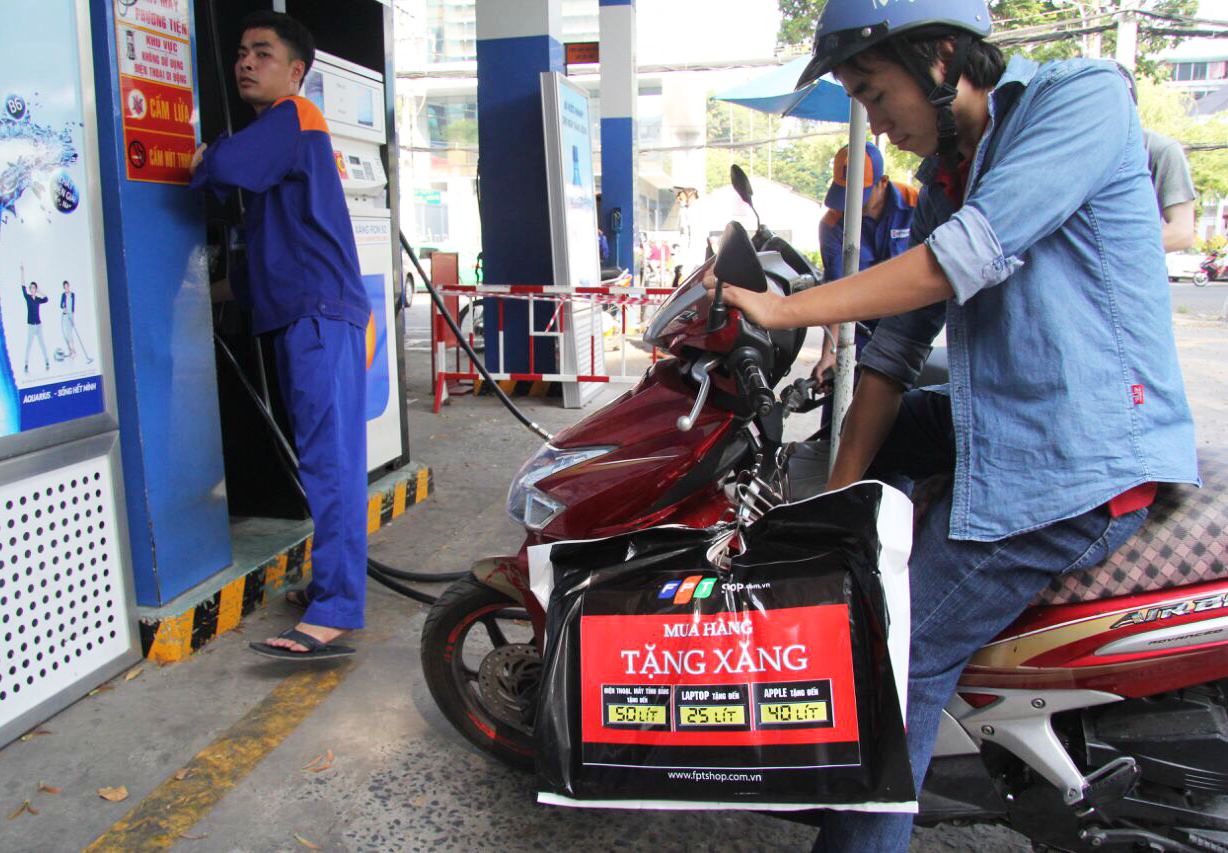 In Vietnam, retailers offer fuel freebies to lure customers
