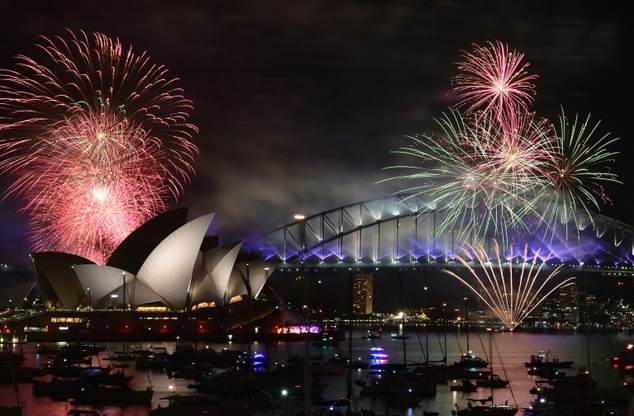 World begins welcoming New Year despite terror fears