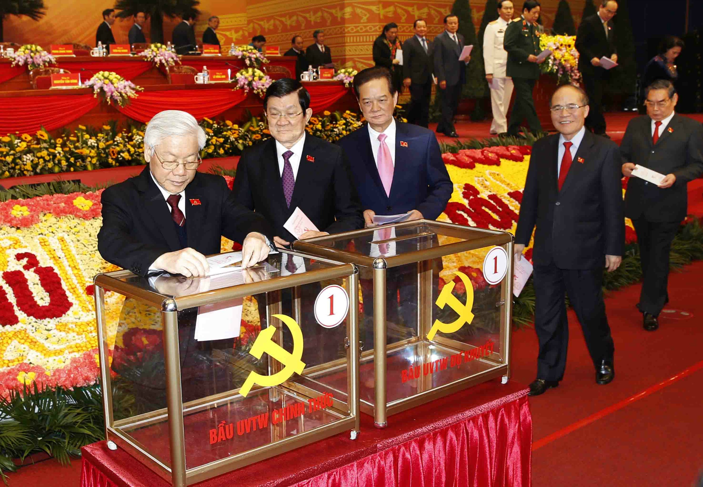 Vietnam’s 12th National Congress voting for members of Party Central Committee
