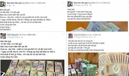 Online trading of counterfeit money runs rampant in Vietnam