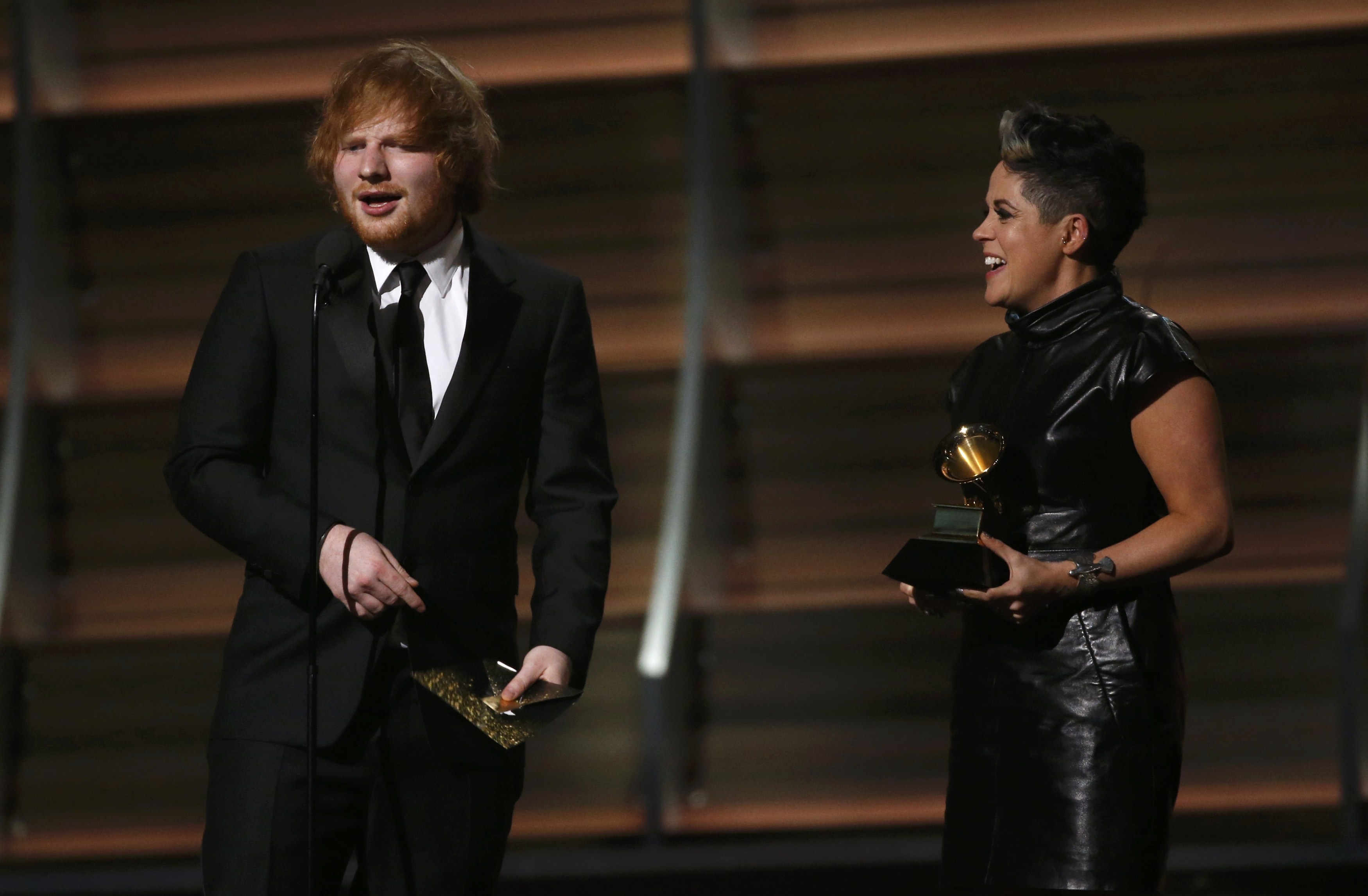Sheeran bests Lamar for Grammy song of the year, Rihanna cancels