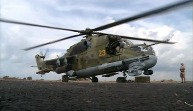 Russia says one of its attack helicopters crashes in Syria