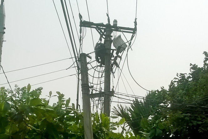 Vietnamese electrician shocked to death on utility pole