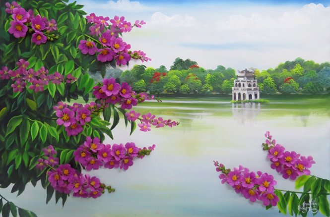 Artist creates 3D paintings of Vietnamese, Korean flowers with oil paint, clay