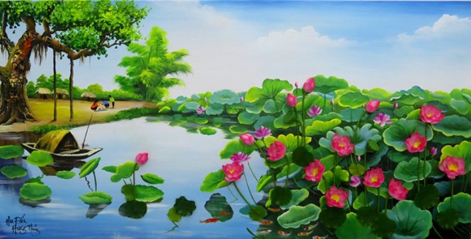 A lotus pond