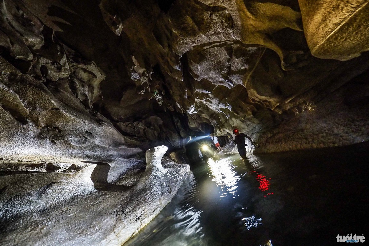 The cave is barely one meter high in several sections, making trekking painstakingly difficult.