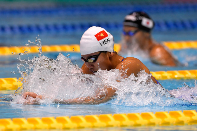 Vietnam’s top swimmer completes Asian championship as country’s sole medalist