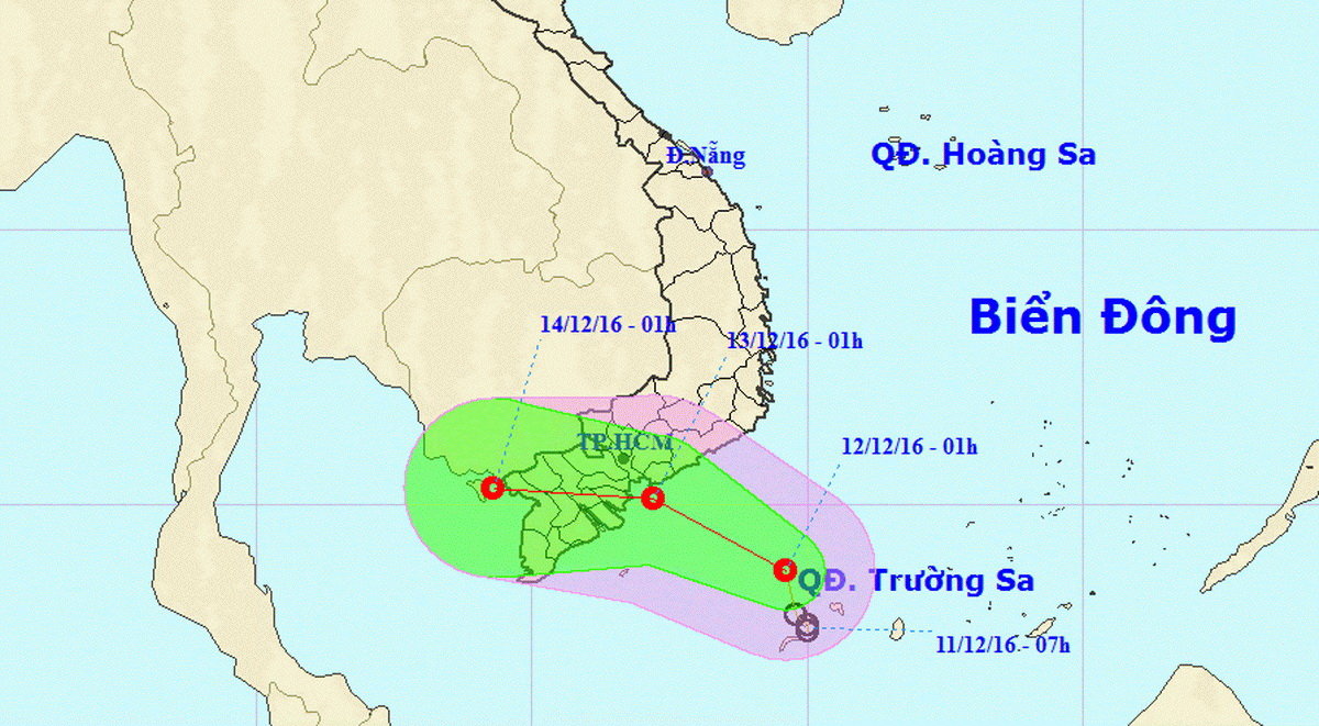 Tropical depression brings rain to southern Vietnam